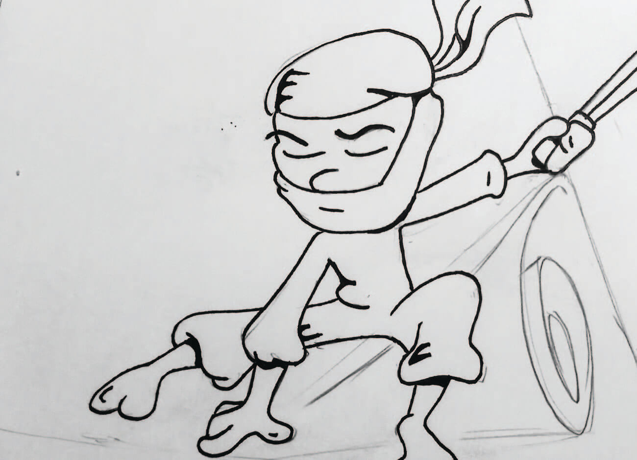 Ninja warrior – sketch